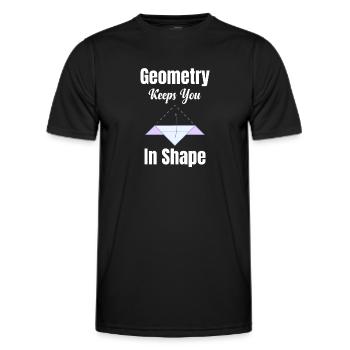 Geometry Keeps You In Shape Funny Teacher - Men's Functional T-Shirt - black - Front - AI Model Male 178 dark (178cm)