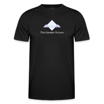 Das Spricht Bände Lustiger Geometrielehrer - Männer Funktions-T-Shirt - Schwarz - Vorne - AI Model Male 178 dark (178cm)