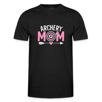 Bogenschießen Mama Compound Bogen Jagd Lustige Mama Pfeil - Männer Funktions-T-Shirt - Schwarz - Vorne - AI Model Male 178 dark (178cm)