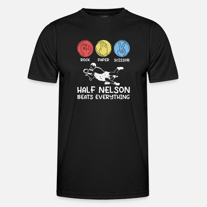 Stein, Papier, Schere - Männer Funktions-T-Shirt - Schwarz