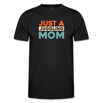 Jonglieren Jongleur Just A Juggling Mom - Männer Funktions-T-Shirt - Schwarz - Vorne - AI Model Male 178 dark (178cm)