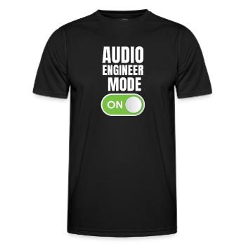 Mode ingénieur du son chez Funny Concerts Speaker - T-shirt sport Homme - noir - Devant - AI Model Male 178 dark (178cm)