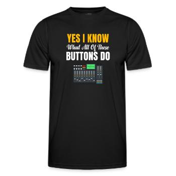 Ja, Ich Weiß, Was Alle Diese Buttins Tun. - Männer Funktions-T-Shirt - Schwarz - Vorne - AI Model Male 178 dark (178cm)