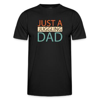 Juggling Juggler Just A Juggling Dad - Men's Functional T-Shirt - black - Front - AI Model Male 178 dark (178cm)
