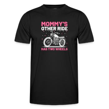 Mommy's Other Ride Has Two Wheels Motorcycle Motor - Men's Functional T-Shirt - black - Front - AI Model Male 178 dark (178cm)