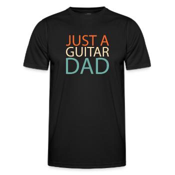 Electric Guitar Electric Guitar Just A Guitar Dad - Men's Functional T-Shirt - black - Front - AI Model Male 178 dark (178cm)