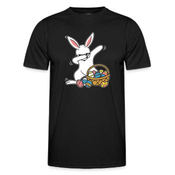 Dabbing Lapin de Pâques Lapin de Pâques Lapin Lapin Cadeau - T-shirt sport Homme - noir - Devant - AI Model Male 178 dark (178cm)