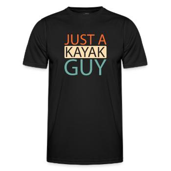 Kajaker Just A Kayak Guy - Männer Funktions-T-Shirt - Schwarz - Vorne - AI Model Male 178 dark (178cm)