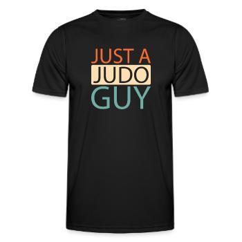 Judoka Just A Judo Guy - Men's Functional T-Shirt - black - Front - AI Model Male 178 dark (178cm)