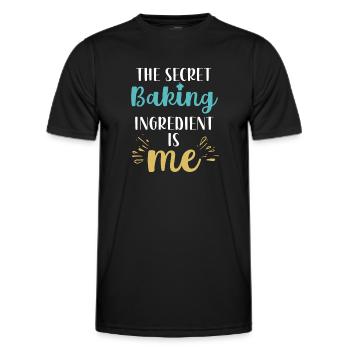 Die geheime Zutat zum Backen bin ich - Männer Funktions-T-Shirt - Schwarz - Vorne - AI Model Male 178 dark (178cm)