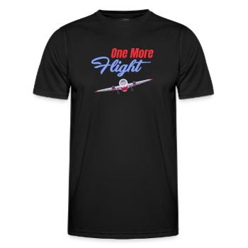 One More Flight Flight Attendant Airline Travel - Men's Functional T-Shirt - black - Front - AI Model Male 178 dark (178cm)
