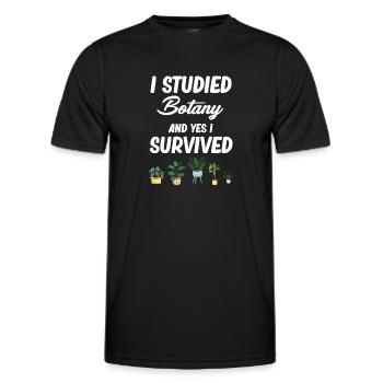 Ich Habe Botanik Studiert Und Ja, Ich Habe - Männer Funktions-T-Shirt - Schwarz - Vorne - AI Model Male 178 dark (178cm)