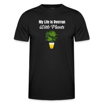 Funny botanist, landscaper, florist, - Men's Functional T-Shirt - black - Front - AI Model Male 178 dark (178cm)