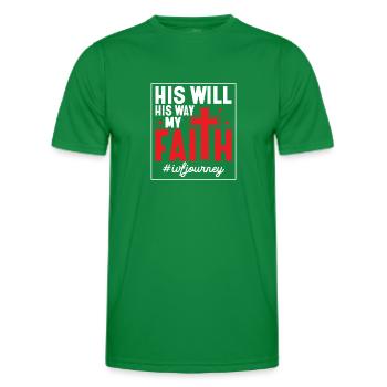 Sa volonté Ma foi #IVFJourney l’infertilité - T-shirt sport Homme - vert - Devant - AI Model Male 178 dark (178cm)
