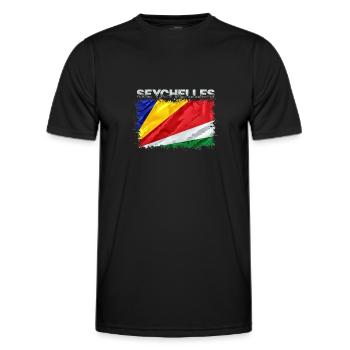 Seychellen - Männer Funktions-T-Shirt - Schwarz - Vorne - AI Model Male 178 dark (178cm)