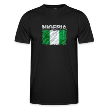 Nigeria - Männer Funktions-T-Shirt - Schwarz - Vorne - AI Model Male 178 dark (178cm)