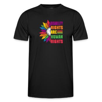 Disability Rights Are Human Rights - - Men's Functional T-Shirt - black - Front - AI Model Male 178 dark (178cm)