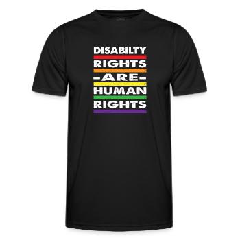 Disability Rights Are Human Rights - - Men's Functional T-Shirt - black - Front - AI Model Male 178 dark (178cm)