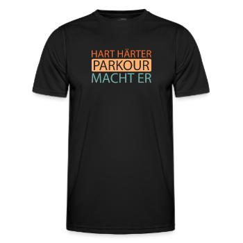 Parkour - Men's Functional T-Shirt - black - Front - AI Model Male 178 dark (178cm)