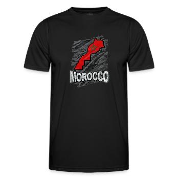 Marokko - Männer Funktions-T-Shirt - Schwarz - Vorne - AI Model Male 178 dark (178cm)