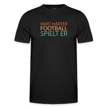 American football - Men's Functional T-Shirt - black - Front - AI Model Male 178 dark (178cm)
