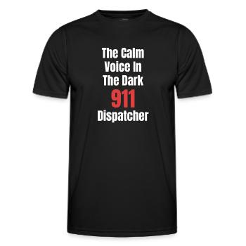 The calm voice in the dark Dispatchers - Men's Functional T-Shirt - black - Front - AI Model Male 178 dark (178cm)