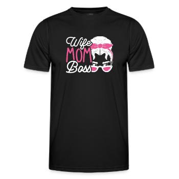 Muttertag Beste Mama Wife Geschenk Lieblingsmama - Männer Funktions-T-Shirt - Schwarz - Vorne - AI Model Male 178 dark (178cm)