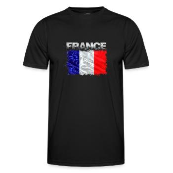 Frankreich - Männer Funktions-T-Shirt - Schwarz - Vorne - AI Model Male 178 dark (178cm)