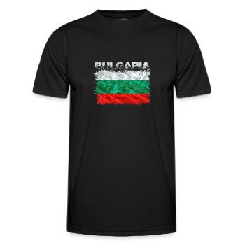 Bulgarie - T-shirt sport Homme - noir - Devant - AI Model Male 178 dark (178cm)