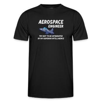 Luft- Und Raumfahrtingenieure Lassen Sich Nicht - Männer Funktions-T-Shirt - Schwarz - Vorne - AI Model Male 178 dark (178cm)