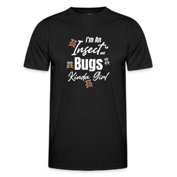 I'm a kind of insect and bug girl, - Men's Functional T-Shirt - black - Front - AI Model Male 178 dark (178cm)