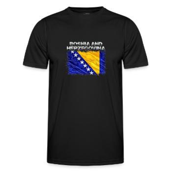 Bosnien Herzegowina - Männer Funktions-T-Shirt - Schwarz - Vorne - AI Model Male 178 dark (178cm)