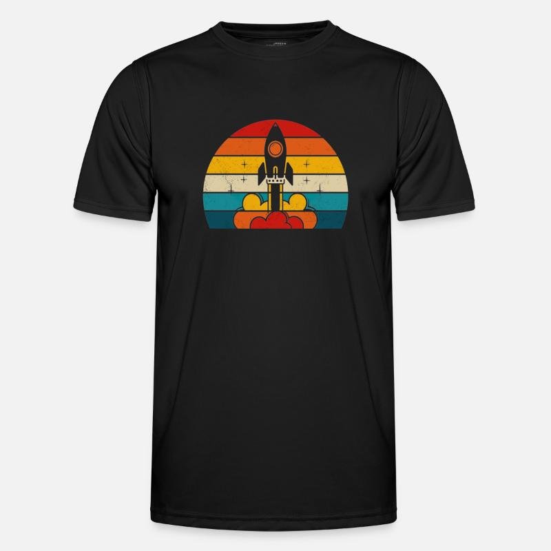 Vintage Rocket Männer Funktions-T-Shirt