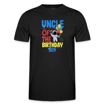 Kindergeburtstag Astronaut Familienmitglieder - Männer Funktions-T-Shirt - Schwarz - Vorne - AI Model Male 178 dark (178cm)