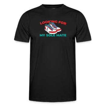 Sneakers - Men's Functional T-Shirt - black - Front - AI Model Male 178 dark (178cm)
