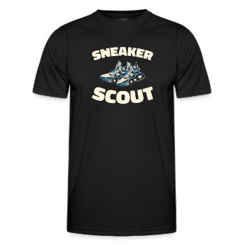 Sneakers - Men's Functional T-Shirt - black - Front - AI Model Male 178 dark (178cm)