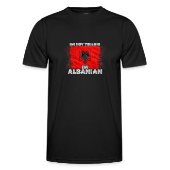 Albanien - Männer Funktions-T-Shirt - Schwarz - Vorne - AI Model Male 178 dark (178cm)