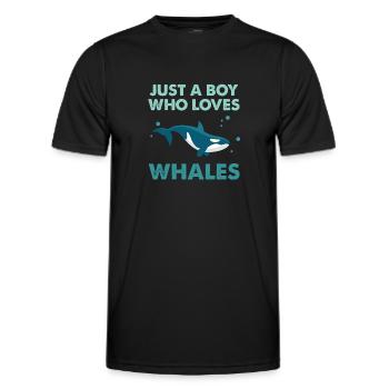 killer whale Design for a killer whale fan - Men's Functional T-Shirt - black - Front - AI Model Male 178 dark (178cm)