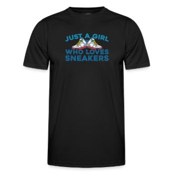 Baskets Juste une fille qui aime les baskets - T-shirt sport Homme - noir - Devant - AI Model Male 178 dark (178cm)