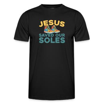 Sneakers Christian - Männer Funktions-T-Shirt - Schwarz - Vorne - AI Model Male 178 dark (178cm)