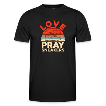Sneakers Christian - Männer Funktions-T-Shirt - Schwarz - Vorne - AI Model Male 178 dark (178cm)