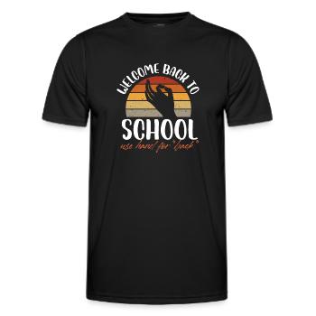 welcome back to school hand for back Design - Men's Functional T-Shirt - black - Front - AI Model Male 178 dark (178cm)