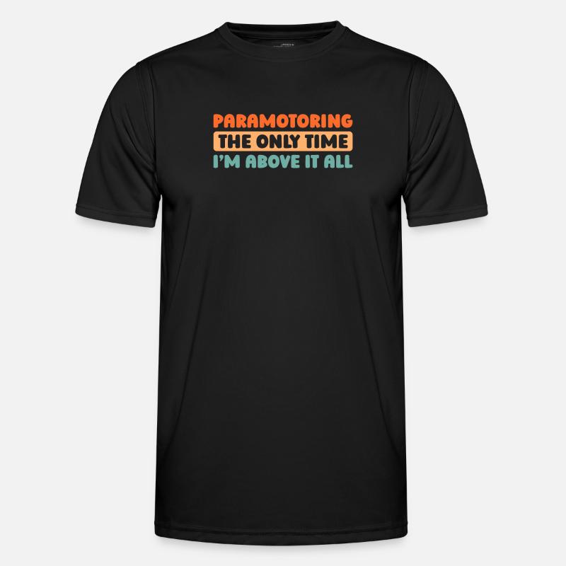 Paramotor paragliding - Men's Functional T-Shirt - black