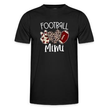 Proud Football Mimi Grandma Grandparent Game day - Men's Functional T-Shirt - black - Front - AI Model Male 178 dark (178cm)