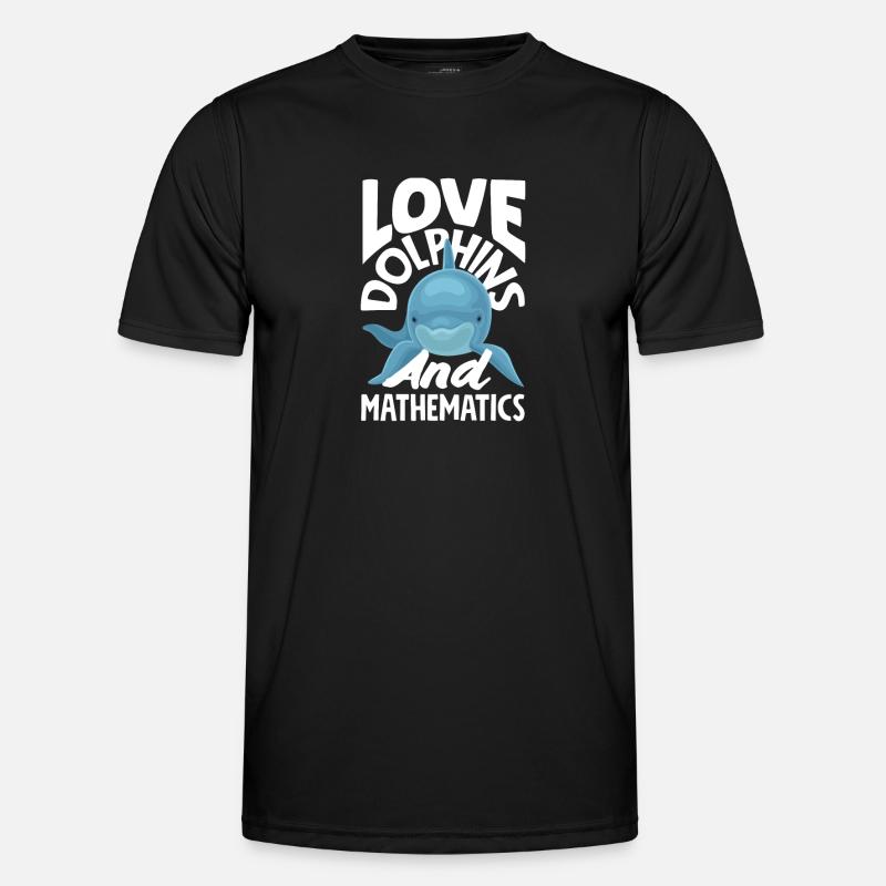 Love dolphins and math - Men's Functional T-Shirt - black