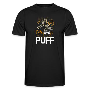 Omg Puff Gichter Hammer vintage - Männer Funktions-T-Shirt - Schwarz - Vorne - AI Model Male 178 dark (178cm)