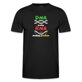 Aus DNA wird RNA wird Protein - Männer Funktions-T-Shirt - Schwarz - Vorne - AI Model Male 178 dark (178cm)