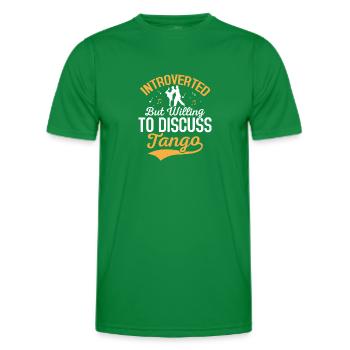 Introverted But Willing To Discuss Tango Latin Mus - Men's Functional T-Shirt - kelly green - Front - AI Model Male 178 dark (178cm)