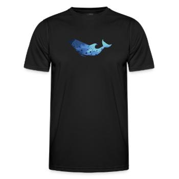 Monde Sous-marin Baleine Silhouette Bleu - T-shirt sport Homme - noir - Devant - AI Model Male 178 dark (178cm)