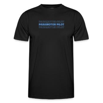 Paramotor Gleitschirmfliegen - Männer Funktions-T-Shirt - Schwarz - Vorne - AI Model Male 178 dark (178cm)